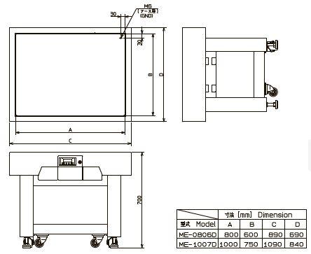ME-D外形寸法図